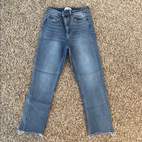 VERVET BY FLYING MONKEY Blue Straight Leg Jeans - Picture 1 of 3